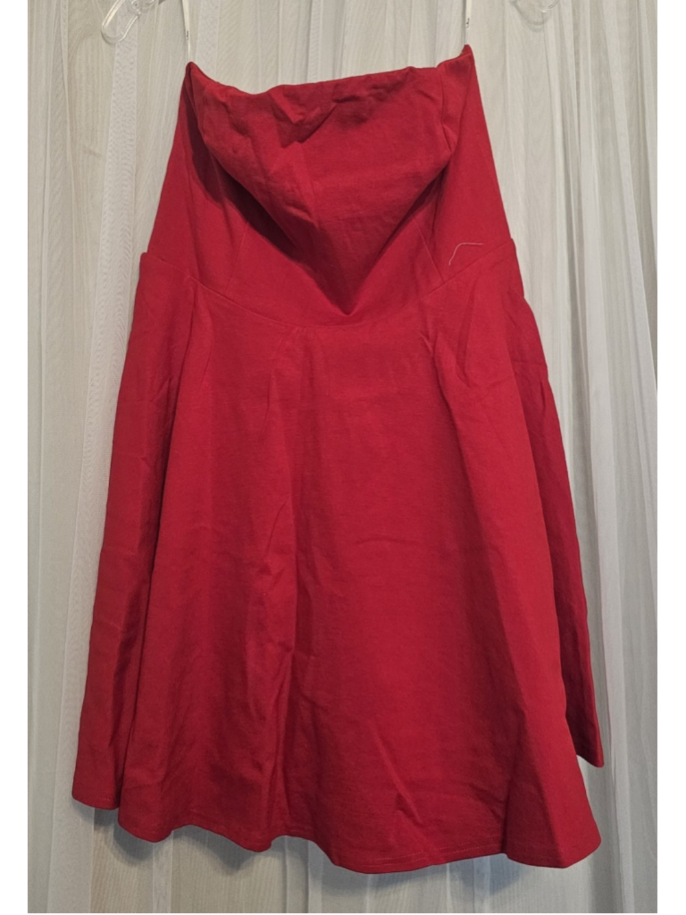Lulu's Vibrant Red Strapless Mini Dress Medium